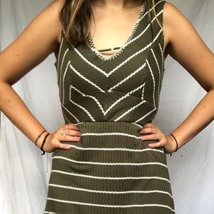 Green midi dress